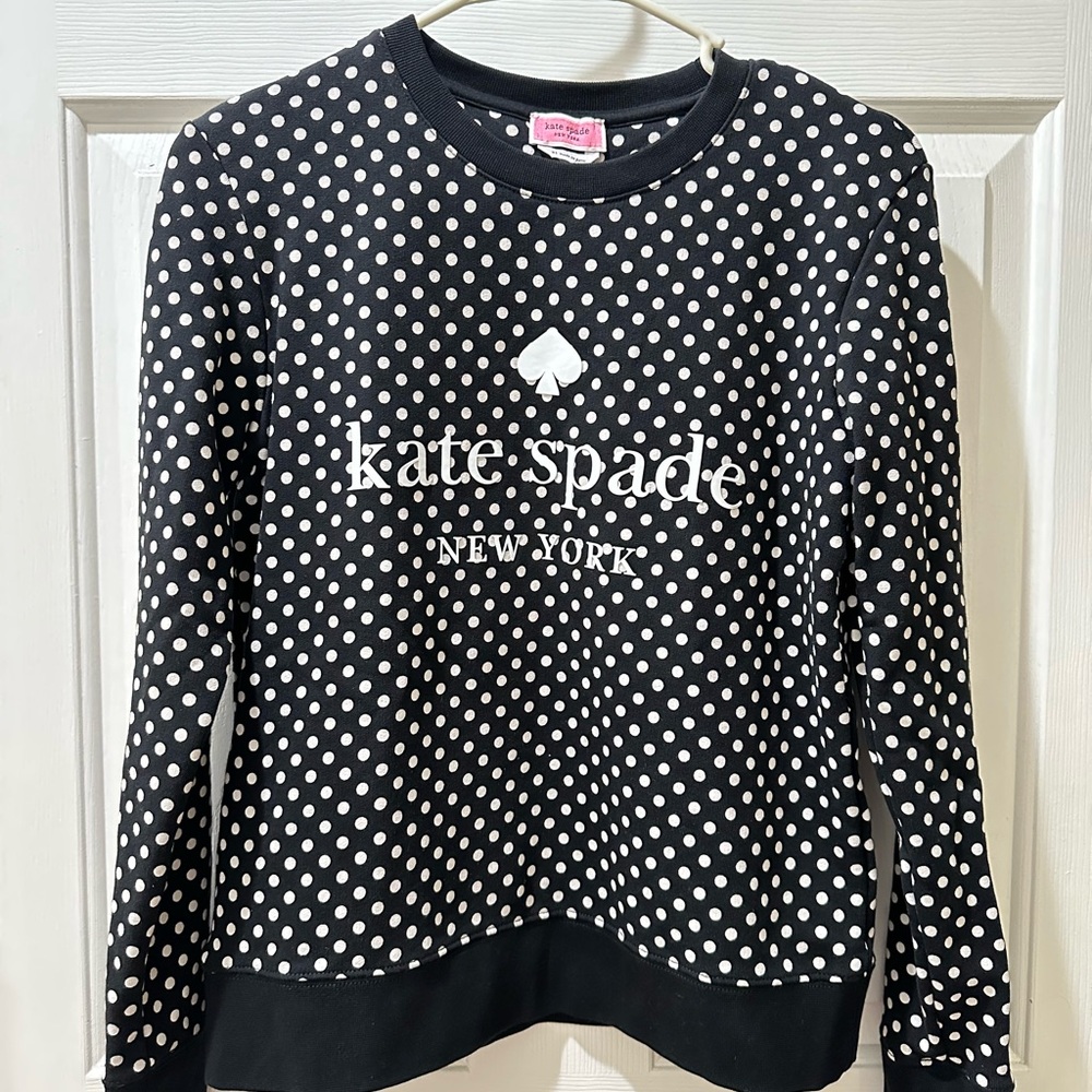 Kate Spade Black Sweater with White Dots